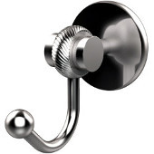  Satellite Orbit Two Collection Robe Hook with Twisted Accents, Satin Chrome