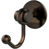  Satellite Orbit Two Collection Robe Hook with Twisted Accents, Venetian Bronze