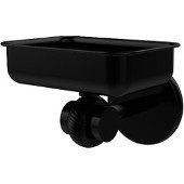  Satellite Orbit Two Collection Wall Mounted Soap Dish with Twisted Accents, Matte Black
