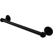  Satellite Orbit Two Collection 18 Inch Towel Bar with Dotted Detail, Matte Black