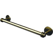  Satellite Orbit Two Collection 18 Inch Towel Bar with Dotted Detail, Satin Brass