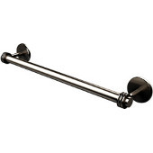  Satellite Orbit Two Collection 18 Inch Towel Bar with Dotted Detail, Satin Nickel