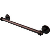  Satellite Orbit Two Collection 18 Inch Towel Bar with Groovy Detail, Antique Copper