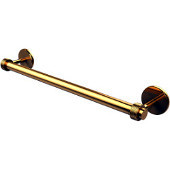  Satellite Orbit Two Collection 18 Inch Towel Bar with Groovy Detail, Polished Brass