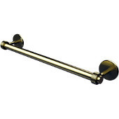  Satellite Orbit Two Collection 18 Inch Towel Bar with Groovy Detail, Satin Brass