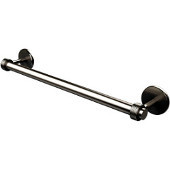 Satellite Orbit Two Collection 18 Inch Towel Bar with Groovy Detail, Satin Nickel