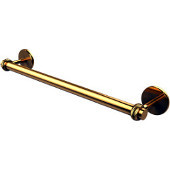  Satellite Orbit Two Collection 18 Inch Towel Bar with Twist Detail, Unlacquered Brass