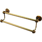  Satellite Orbit Two 20-1/2 Inch Double Towel Bar, Polished Brass