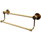  Mercury Collection 18 Inch Double Towel Bar, Unlacquered Brass