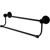  Mercury Collection 18 Inch Double Towel Bar with Dotted Accents, Matte Black