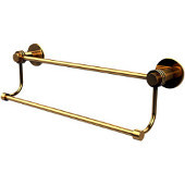  Mercury Collection 18 Inch Double Towel Bar with Dotted Accents, Unlacquered Brass