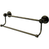  Mercury Collection 24 Inch Double Towel Bar with Dotted Accents, Antique Brass