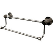  Mercury Collection 24 Inch Double Towel Bar with Dotted Accents, Satin Nickel