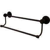  Mercury Collection 18 Inch Double Towel Bar with Groovy Accents, Antique Bronze