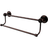  Mercury Collection 18 Inch Double Towel Bar with Groovy Accents, Antique Copper