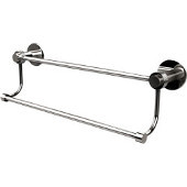  Mercury Collection 18 Inch Double Towel Bar with Groovy Accents, Polished Chrome