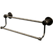  Mercury Collection 18 Inch Double Towel Bar with Groovy Accents, Antique Pewter