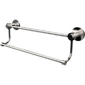  Mercury Collection 18 Inch Double Towel Bar with Groovy Accents, Satin Chrome