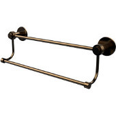  Mercury Collection 24 Inch Double Towel Bar with Groovy Accents, Brushed Bronze