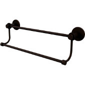  Mercury Collection 24 Inch Double Towel Bar with Twist Accents, Antique Bronze