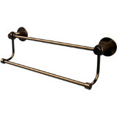  Mercury Collection 24 Inch Double Towel Bar with Twist Accents, Brushed Bronze