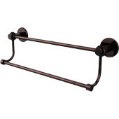 Mercury Collection 24 Inch Double Towel Bar with Twist Accents, Antique Copper