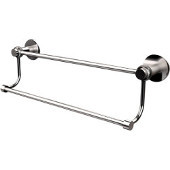  Mercury Collection 24 Inch Double Towel Bar with Twist Accents, Satin Chrome