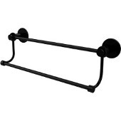  Mercury Collection 30 Inch Double Towel Bar with Twist Accents, Matte Black