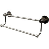  Mercury Collection 36 Inch Double Towel Bar with Twist Accents, Polished Nickel