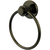  Mercury Collection Towel Ring with Dotted Accent, Antique Brass