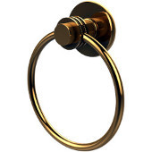  Mercury Collection Towel Ring with Dotted Accent, Unlacquered Brass