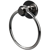  Mercury Collection Towel Ring with Groovy Accent, Polished Chrome