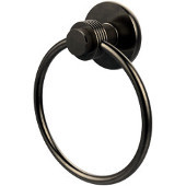  Mercury Collection Towel Ring with Groovy Accent, Antique Pewter