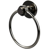  Mercury Collection Towel Ring with Groovy Accent, Polished Nickel