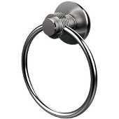 Mercury Collection Towel Ring with Groovy Accent, Satin Chrome