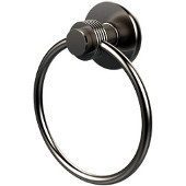  Mercury Collection Towel Ring with Groovy Accent, Satin Nickel