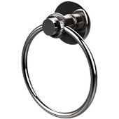  Mercury Collection Towel Ring with Twist Accent, Polished Chrome