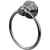  Mercury Collection Towel Ring with Twist Accent, Satin Chrome