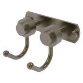  Mercury Collection 2-Position Multi Hook with Smooth Accent in Antique Brass, 5-1/2'' W x 4'' D x 3-3/16'' H