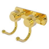  Mercury Collection 2-Position Multi Hook with Smooth Accent in Polished Brass, 5-1/2'' W x 4'' D x 3-3/16'' H