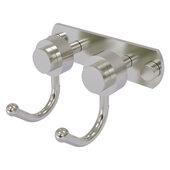  Mercury Collection 2-Position Multi Hook with Smooth Accent in Satin Nickel, 5-1/2'' W x 4'' D x 3-3/16'' H