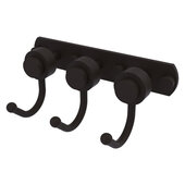  Mercury Collection 3-Position Multi Hook with Smooth Accent in Oil Rubbed Bronze, 8'' W x 4'' D x 3-3/16'' H