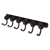  Mercury Collection 6-Position Tie and Belt Rack with Smooth Accent in Antique Bronze, 15-1/2'' W x 4'' D x 3-3/16'' H