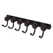  Mercury Collection 6-Position Tie and Belt Rack with Smooth Accent in Venetian Bronze, 15-1/2'' W x 4'' D x 3-3/16'' H