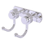  Mercury Collection 2-Position Multi Hook with Dotted Accent in Polished Chrome, 5-1/2'' W x 4'' D x 3-3/16'' H