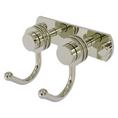  Mercury Collection 2-Position Multi Hook with Dotted Accent in Polished Nickel, 5-1/2'' W x 4'' D x 3-3/16'' H