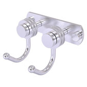  Mercury Collection 2-Position Multi Hook with Dotted Accent in Satin Chrome, 5-1/2'' W x 4'' D x 3-3/16'' H