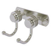 Mercury Collection 2-Position Multi Hook with Dotted Accent in Satin Nickel, 5-1/2'' W x 4'' D x 3-3/16'' H