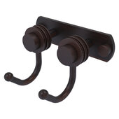  Mercury Collection 2-Position Multi Hook with Dotted Accent in Venetian Bronze, 5-1/2'' W x 4'' D x 3-3/16'' H