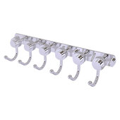  Mercury Collection 6-Position Tie and Belt Rack with Dotted Accent in Polished Chrome, 15-1/2'' W x 4'' D x 3-3/16'' H